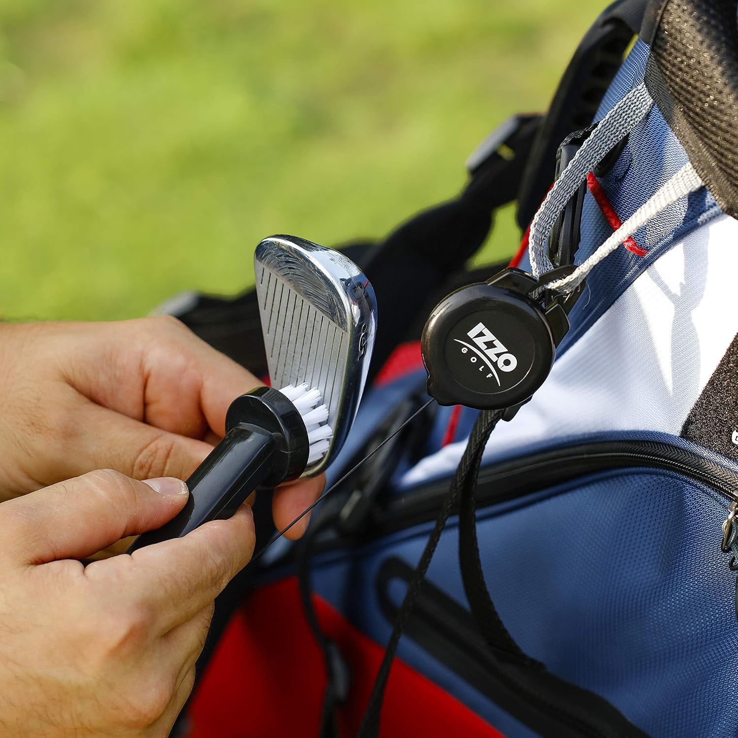 Dual Golf Club Groove Brushes - Includes a Hard and Soft Bristle for Grass, Sand, Dirt, and Mud