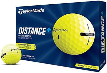Taylormade Golf Distance+ Golf Balls (Yellow)