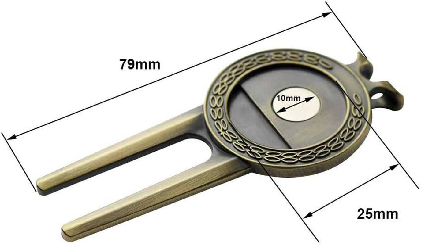 Golf Divot Repair Tool with Magnetic Skull Ball Marker