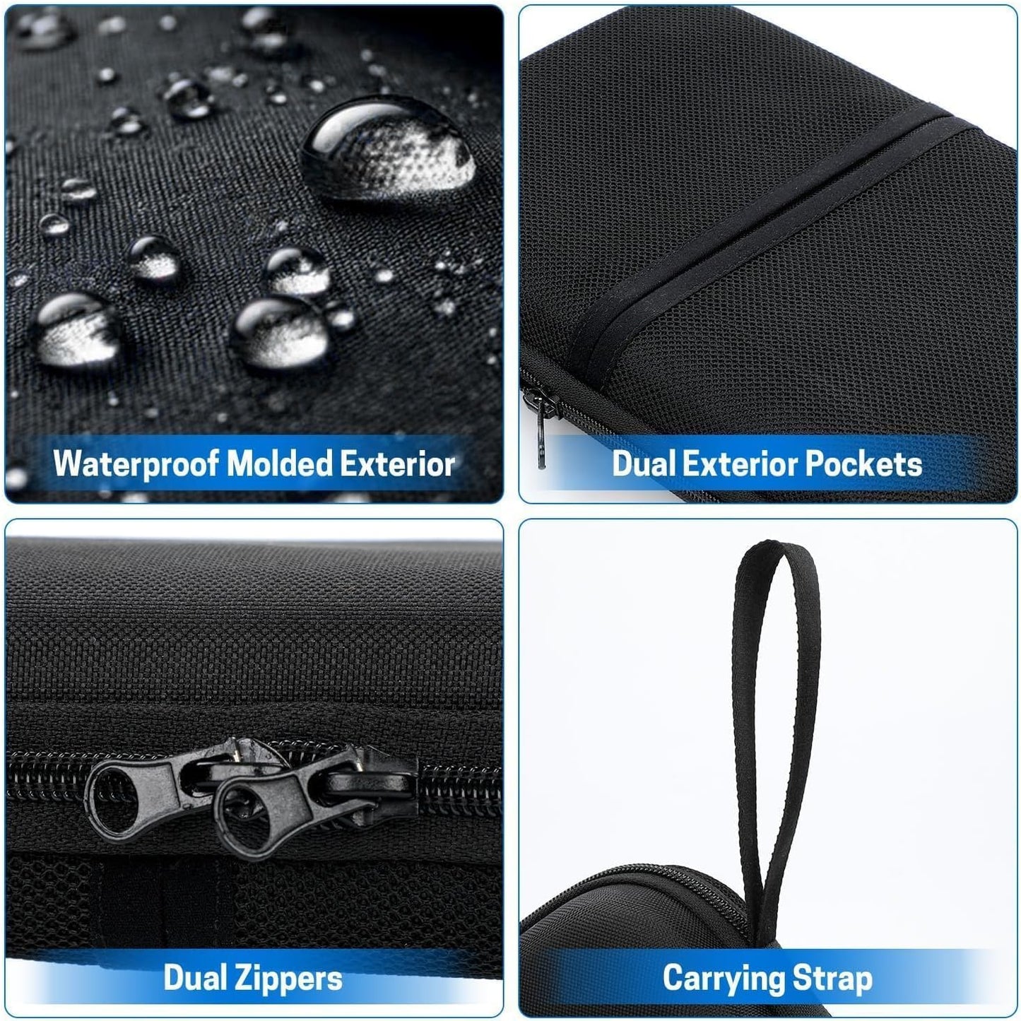 Golf Glove Holder Case, Golf Accessory Case with Detachable Golf Glove Shaper, Portable Golf Hard Case Waterproof for Golf Essentials, Balls, Markers, Tees