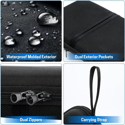 Golf Glove Holder Case, Golf Accessory Case with Detachable Golf Glove Shaper, Portable Golf Hard Case Waterproof for Golf Essentials, Balls, Markers, Tees