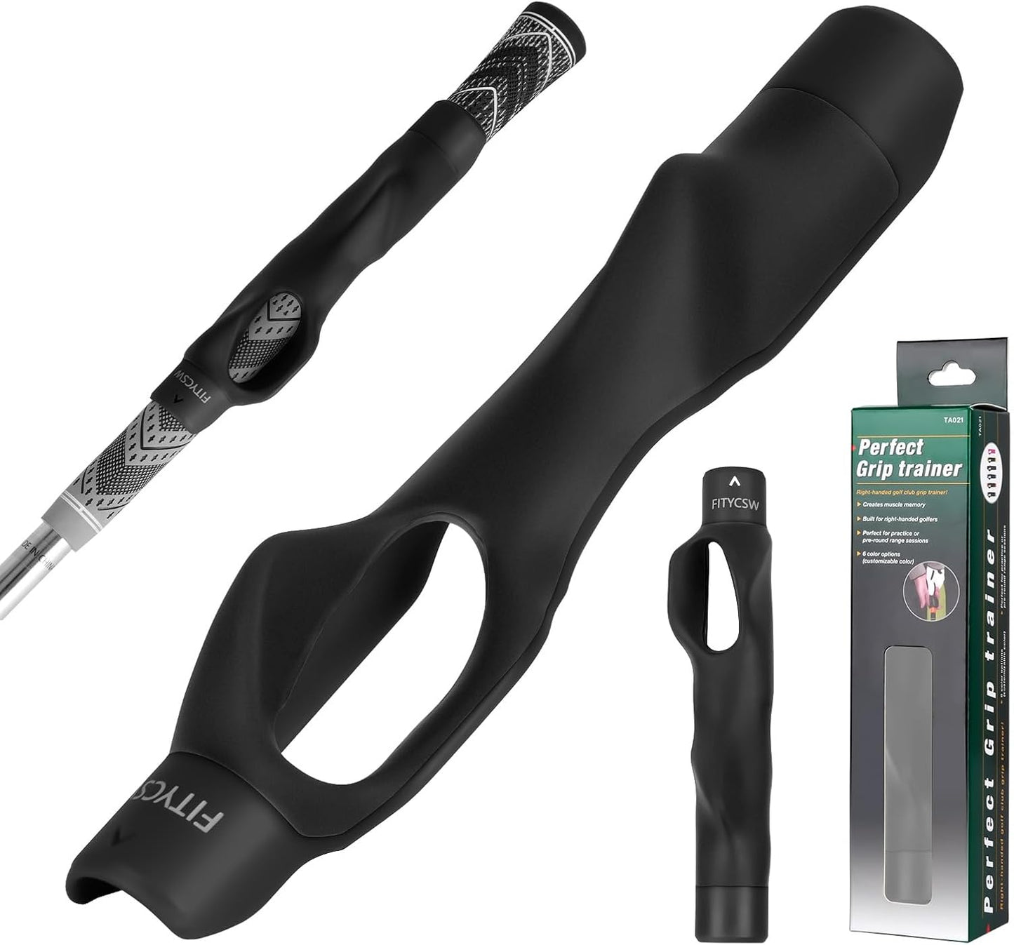Golf Grip Trainer to Improve Hand Positioning (For right handed golfers)