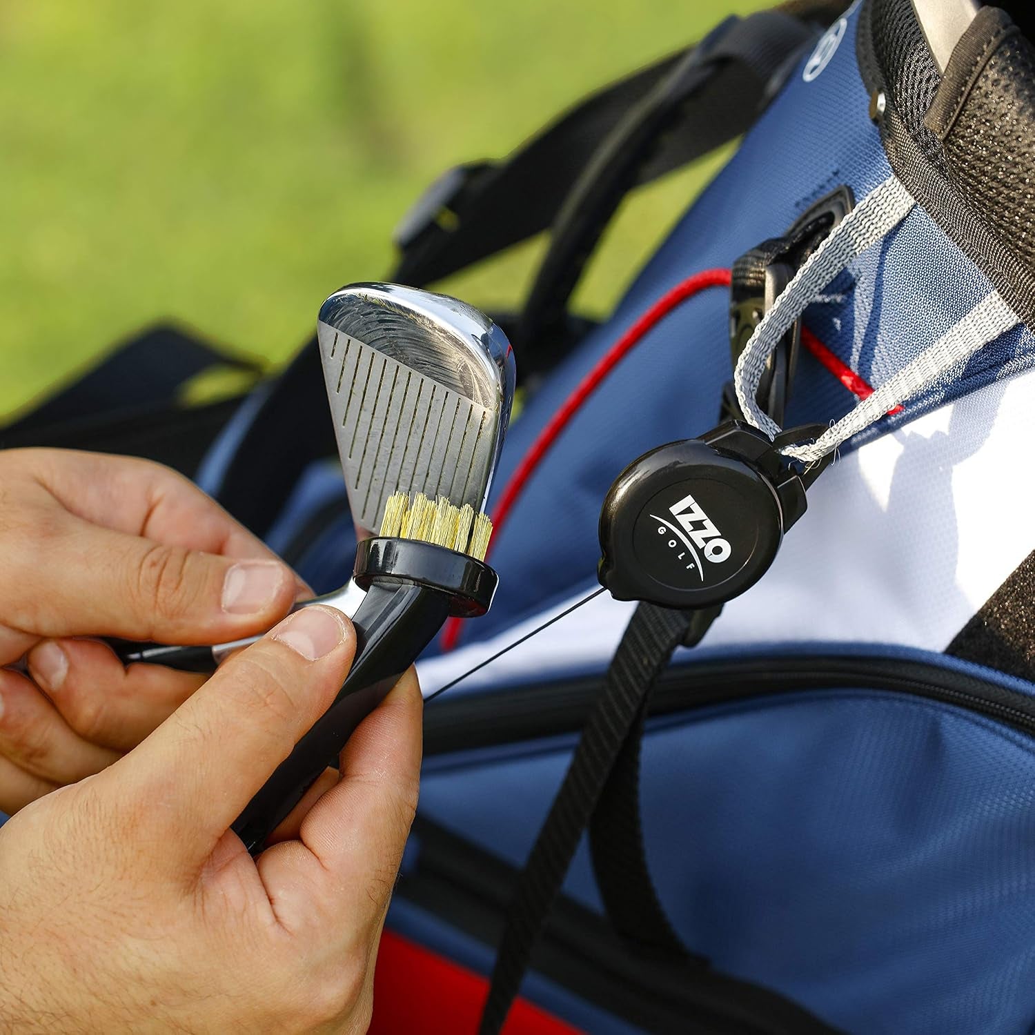 Dual Golf Club Groove Brushes - Includes a Hard and Soft Bristle for Grass, Sand, Dirt, and Mud