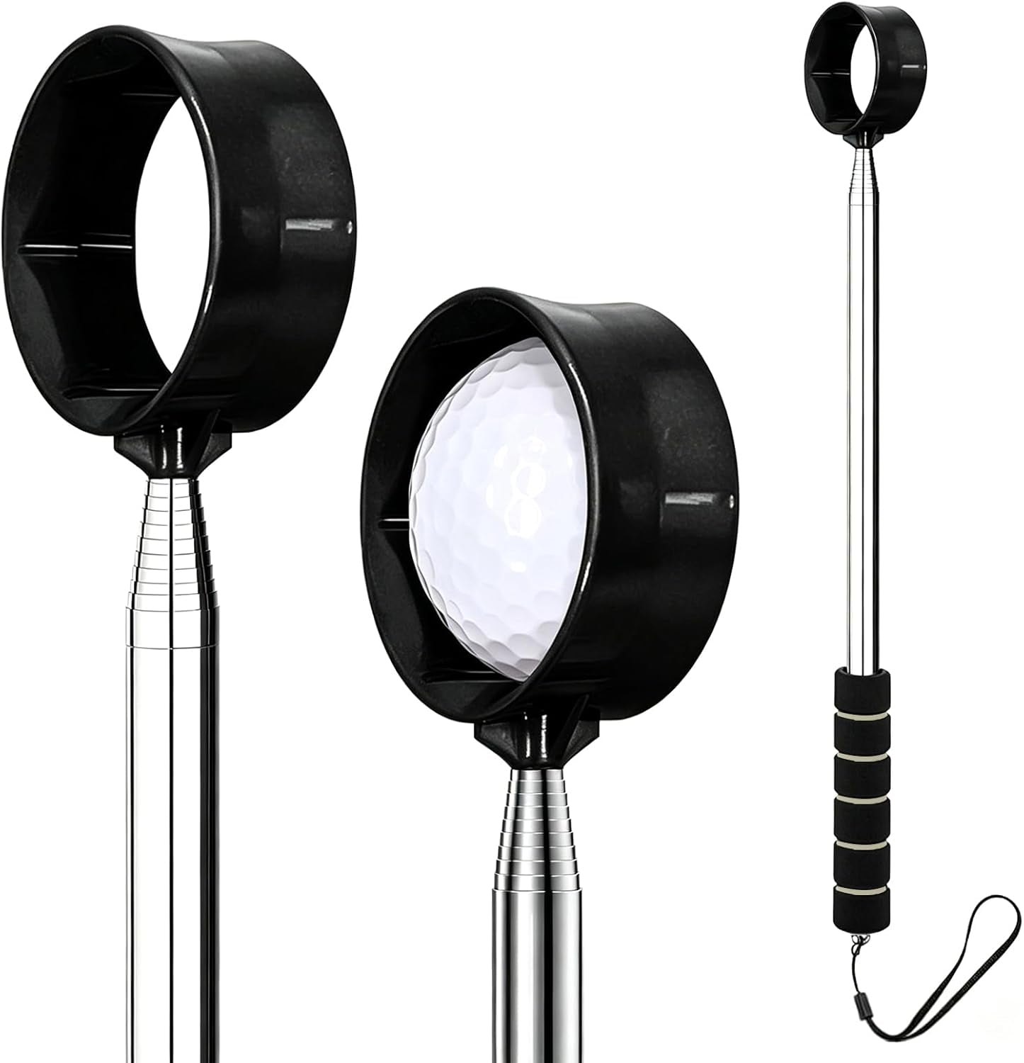 Golf Ball Retriever, Telescopic, 9Ft, for Water & Golf Course 
